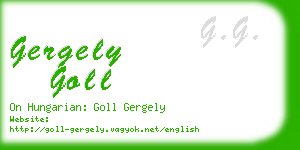 gergely goll business card